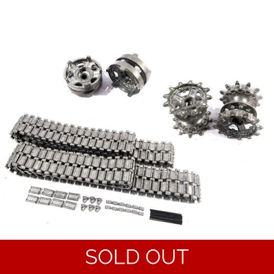 Heng Long T90 T72 RC Tank 1/16 Upgraded parts Metal Tracks & Wheel sets